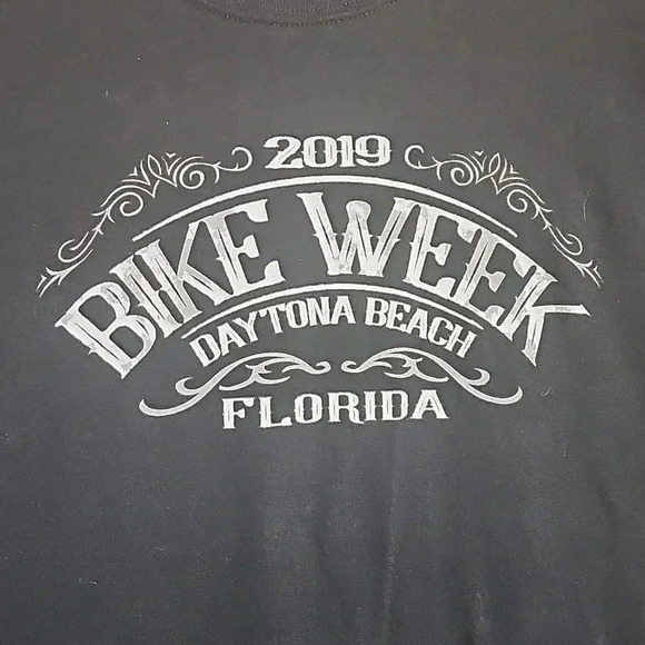 T-shirts 2019 bike week 78 anniversary DAYTONA BEACH NWOT - Picture 2 of 5